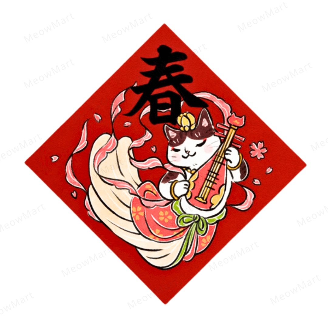 台灣吉豆貓｜貓貓賀年貼｜仙女貓系列 (春)