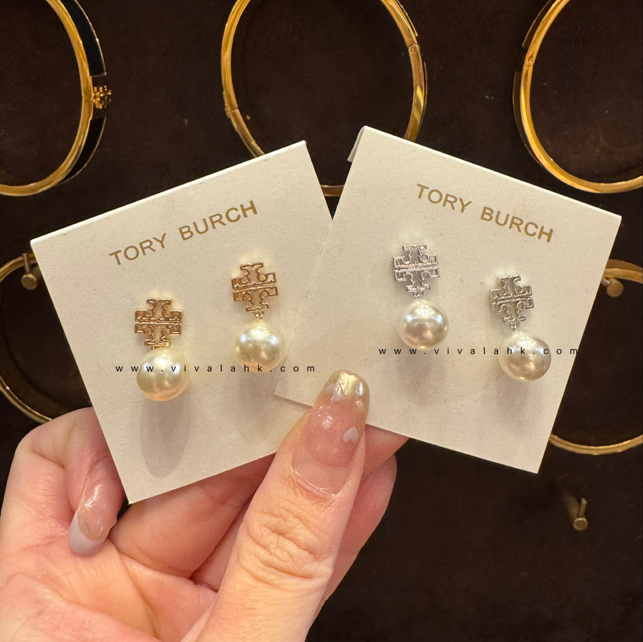 Tory Burch - Britten 珍珠吊墜耳環 (158186)