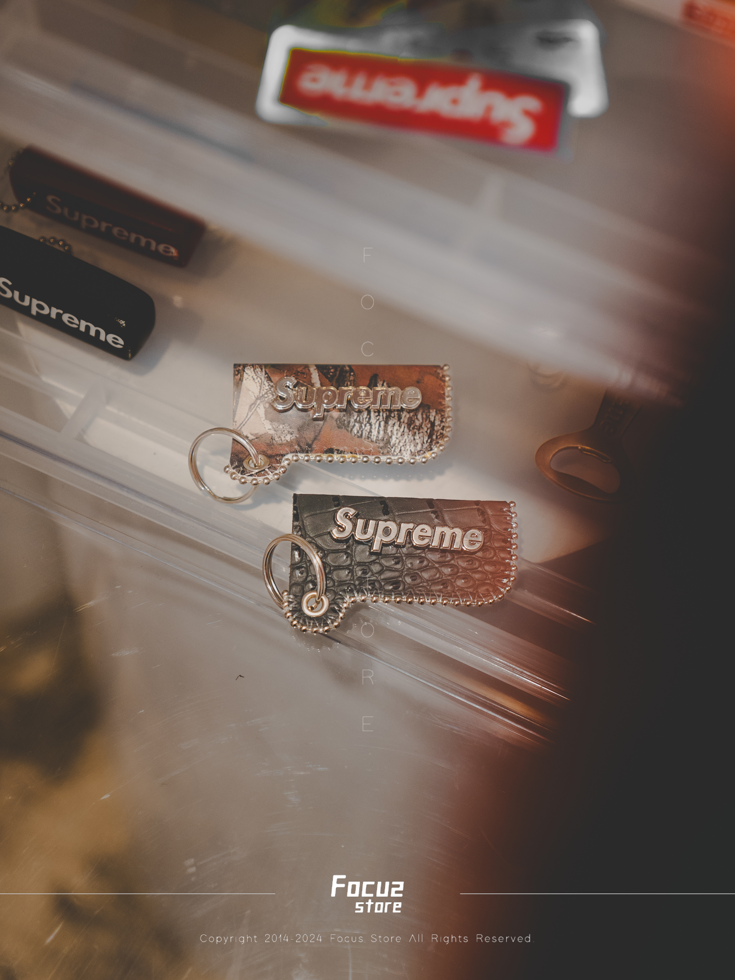 【Focus Store】預購 Supreme FW24 Week14 B.B Simons Leather Keychain 打火機套 鑰匙圈 兩色