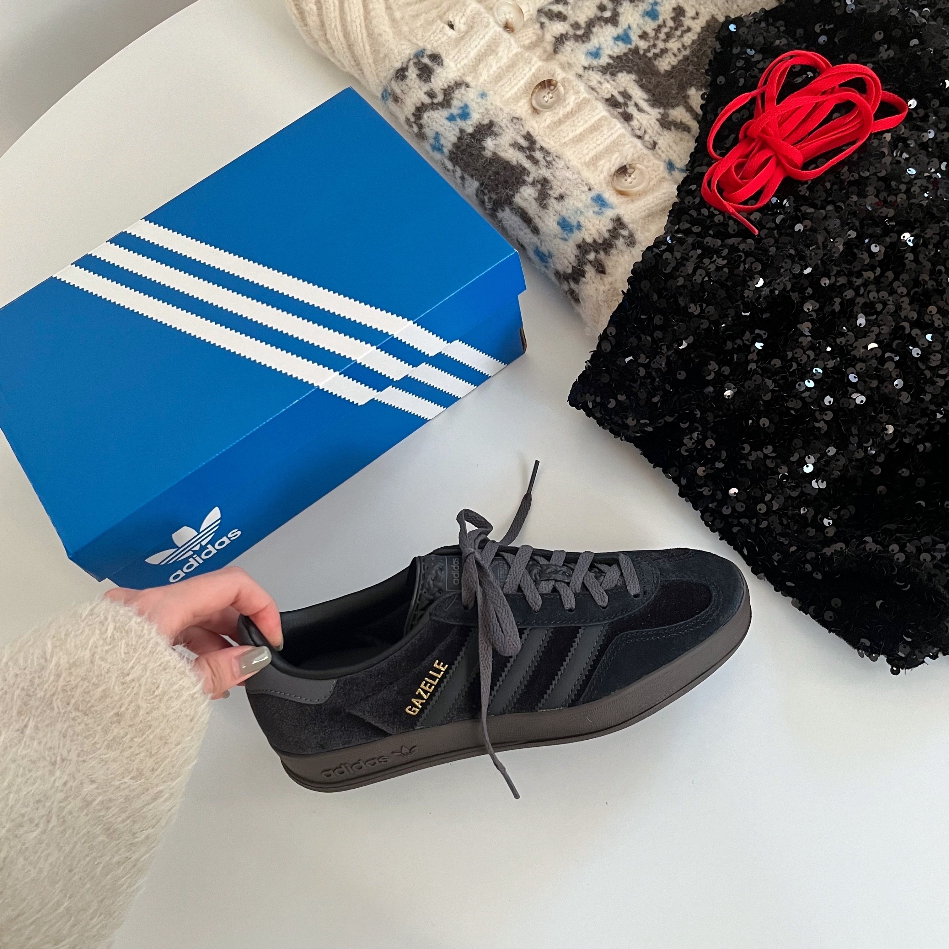 Adidas Originals Gazelle Indoor 日本新款 天鵝絨 黑化焦糖 漸層黑灰 復古鞋 JI2712