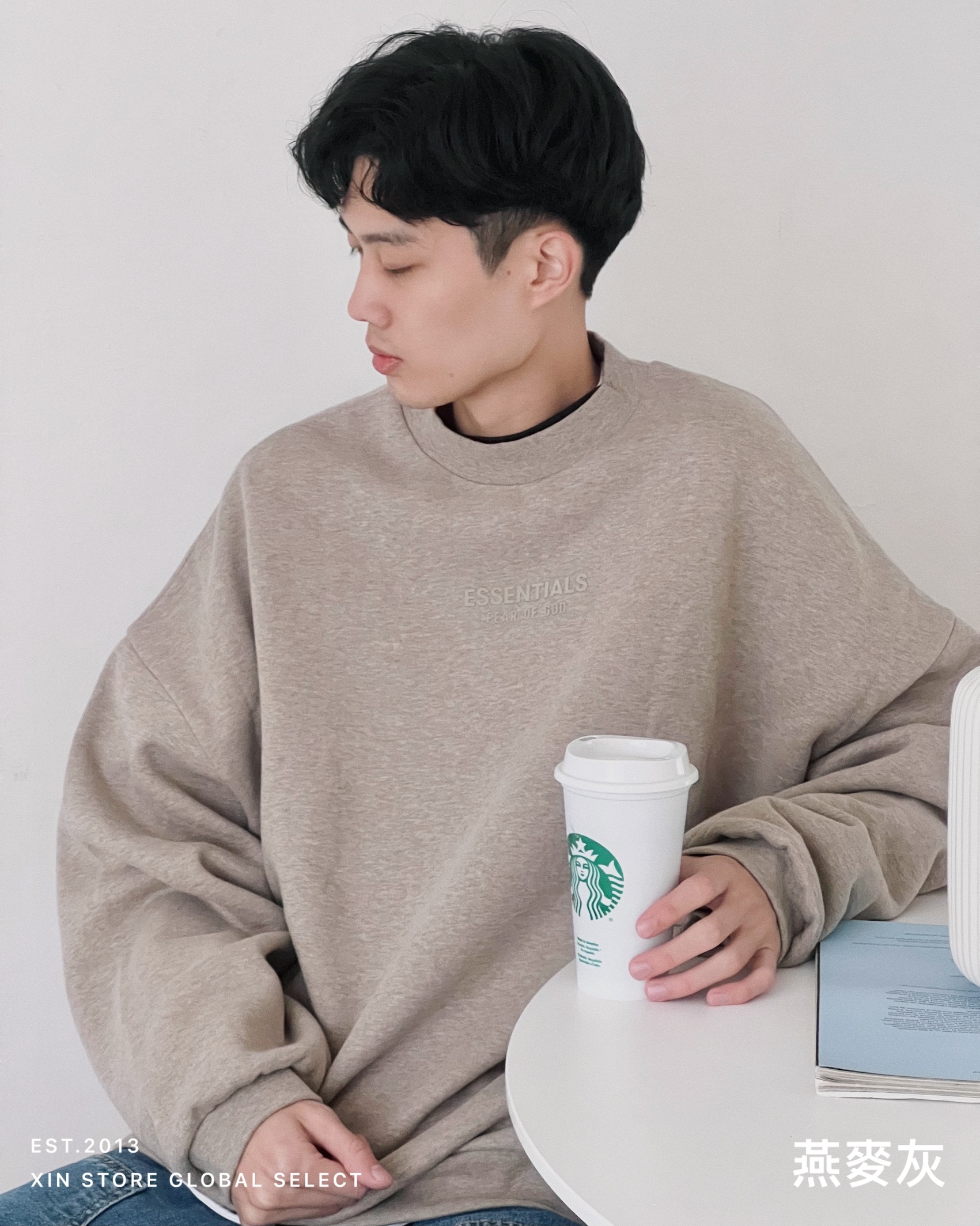 【現貨】Essentials Fear Of God FOG 23AW 大學Tee 長袖 字體 刷毛 四色