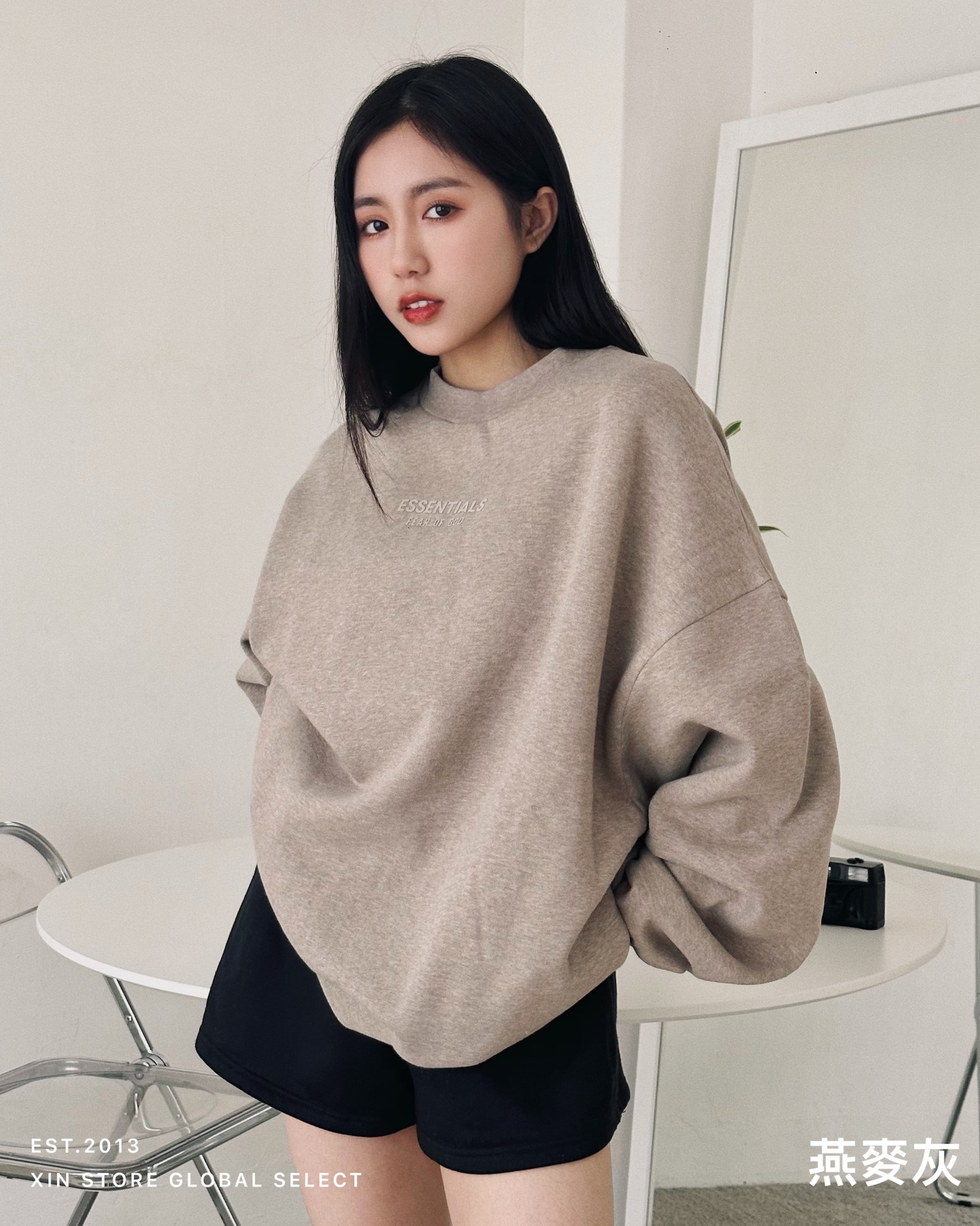 【現貨】Essentials Fear Of God FOG 23AW 大學Tee 長袖 字體 刷毛 四色