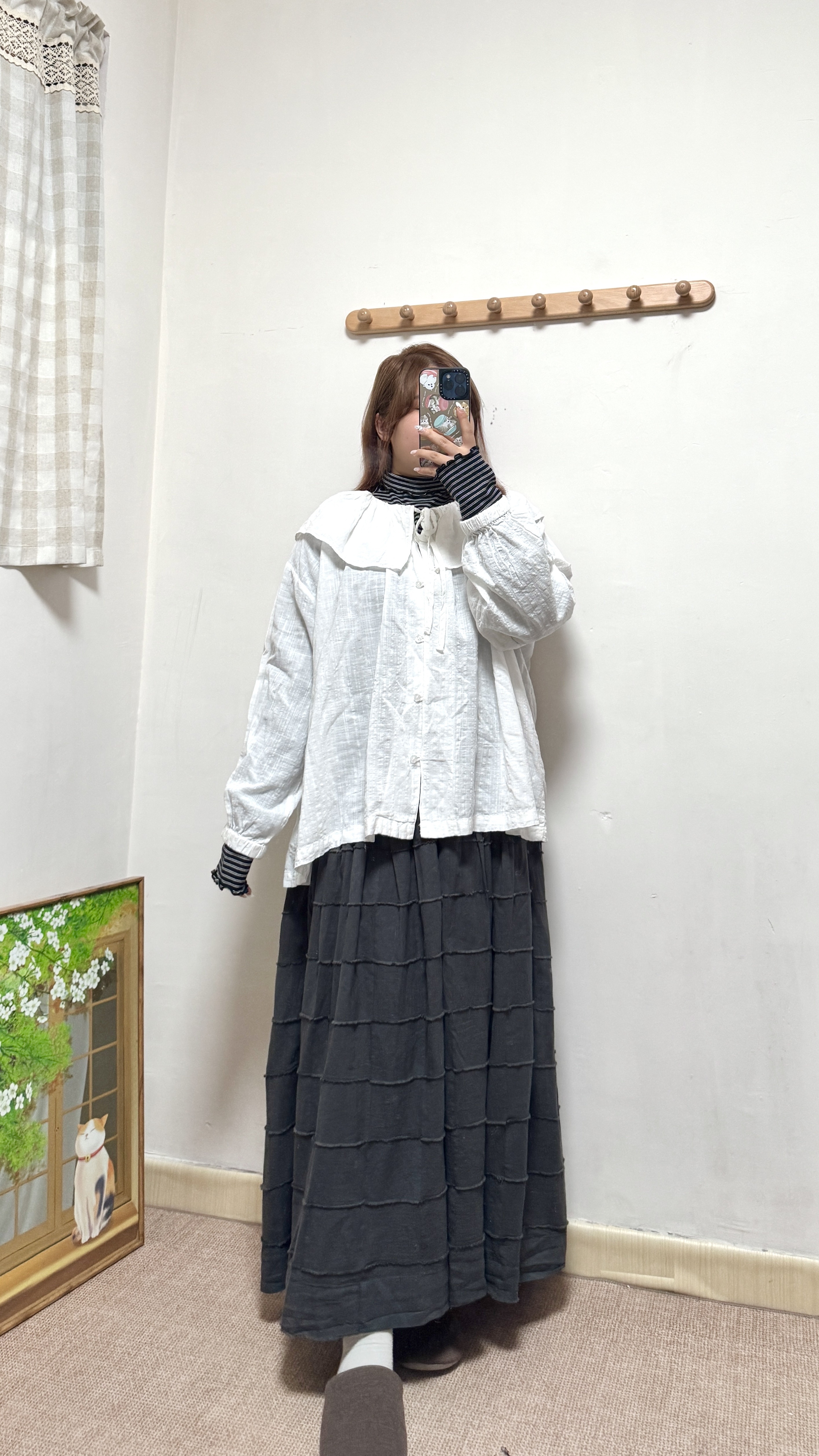 推！小企領條紋打底