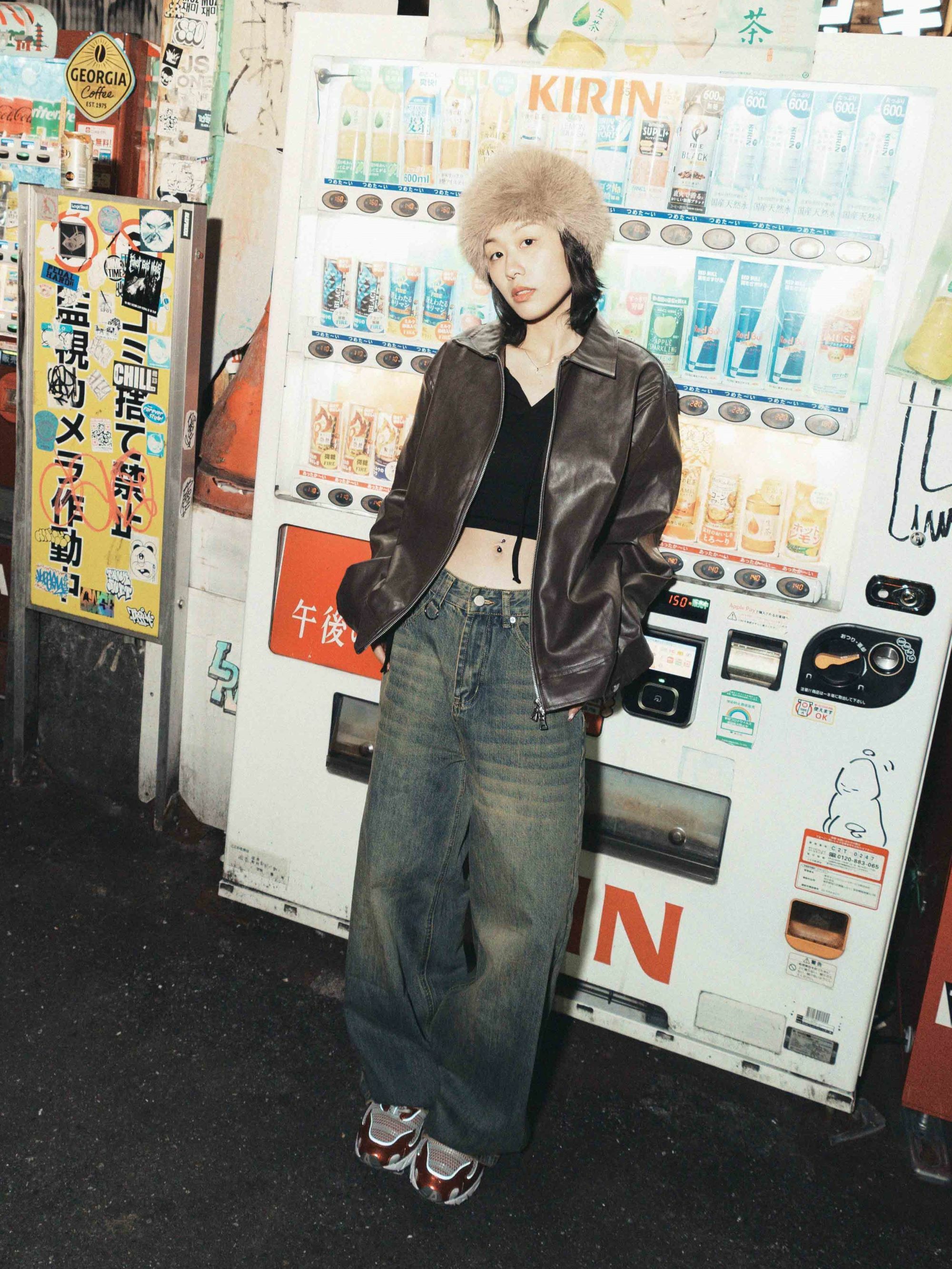 SIMON MADE OW-008 騎士 翻領 皮革 外套