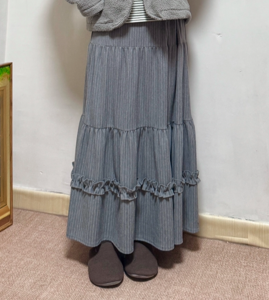 靚！Ruffle 暗紋半身裙