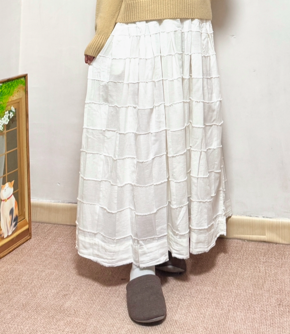 特別！條紋蘇蘇全橡筋半身裙