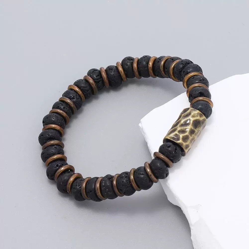 黑色火山石手環