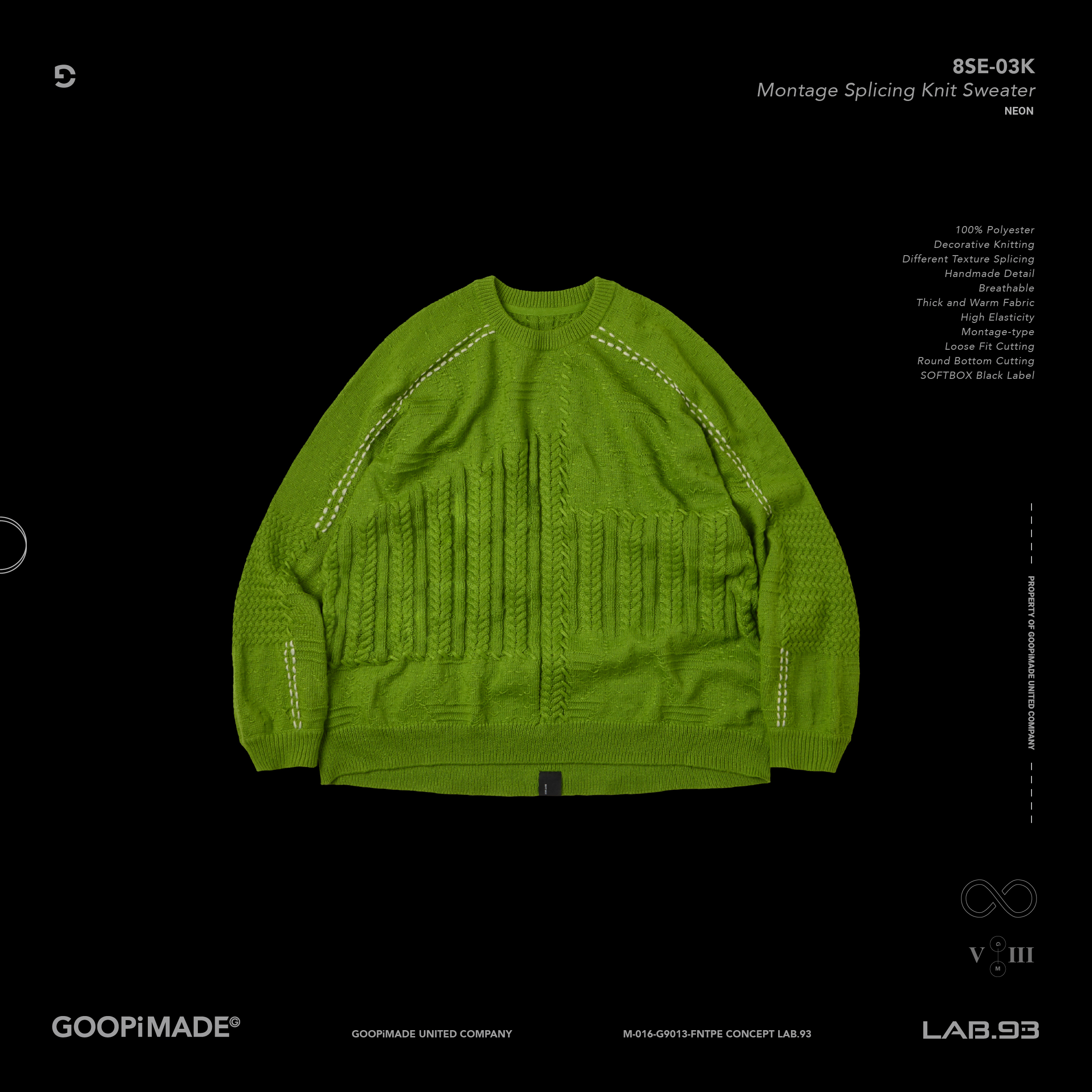 トップス GOOPiMADE Montage Splicing Knit Sweater 8SE-03K” Montage Splicing Knit Sweater - GOOPiMADE | 60