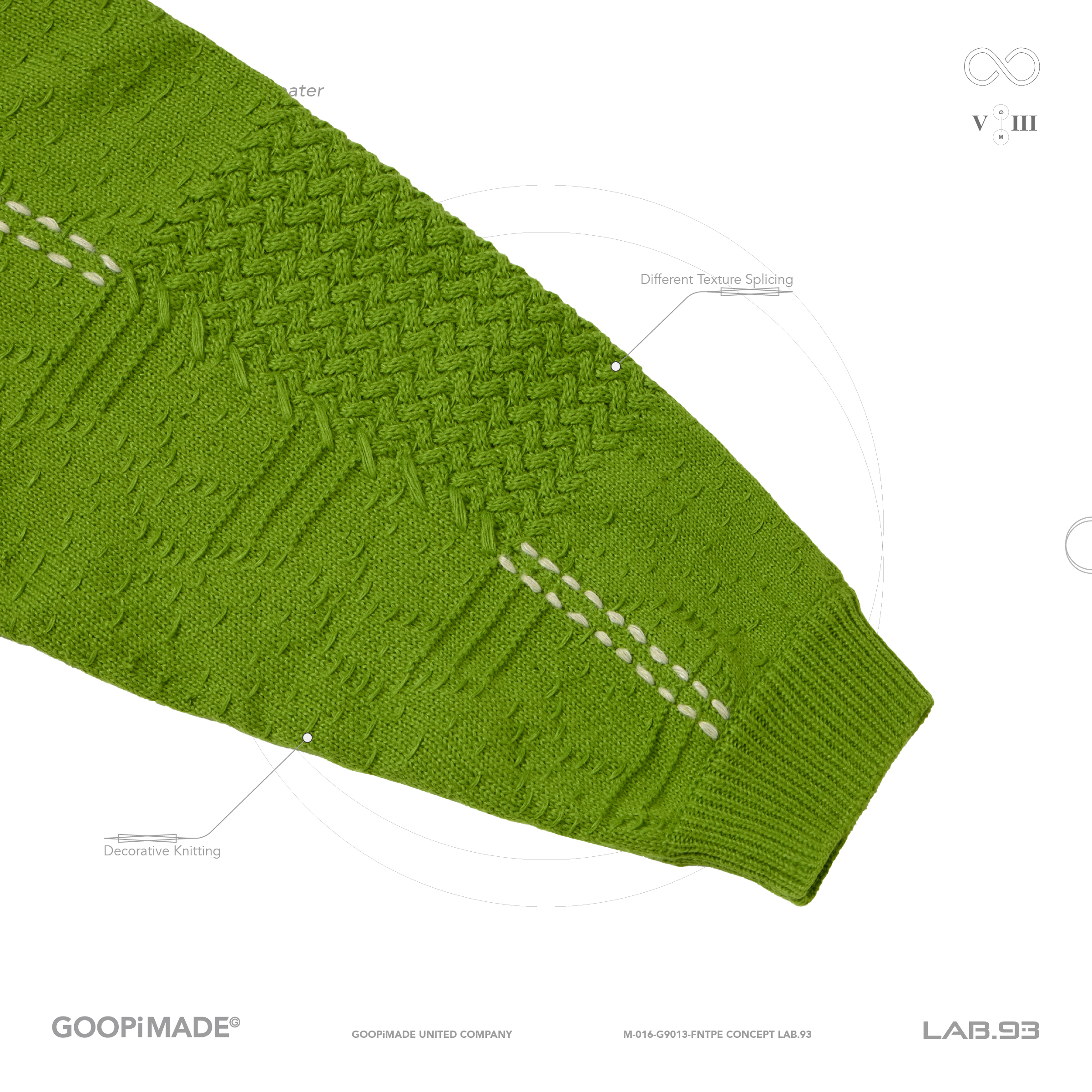 トップス GOOPiMADE Montage Splicing Knit Sweater 8SE-03K” Montage Splicing Knit Sweater - GOOPiMADE | 60