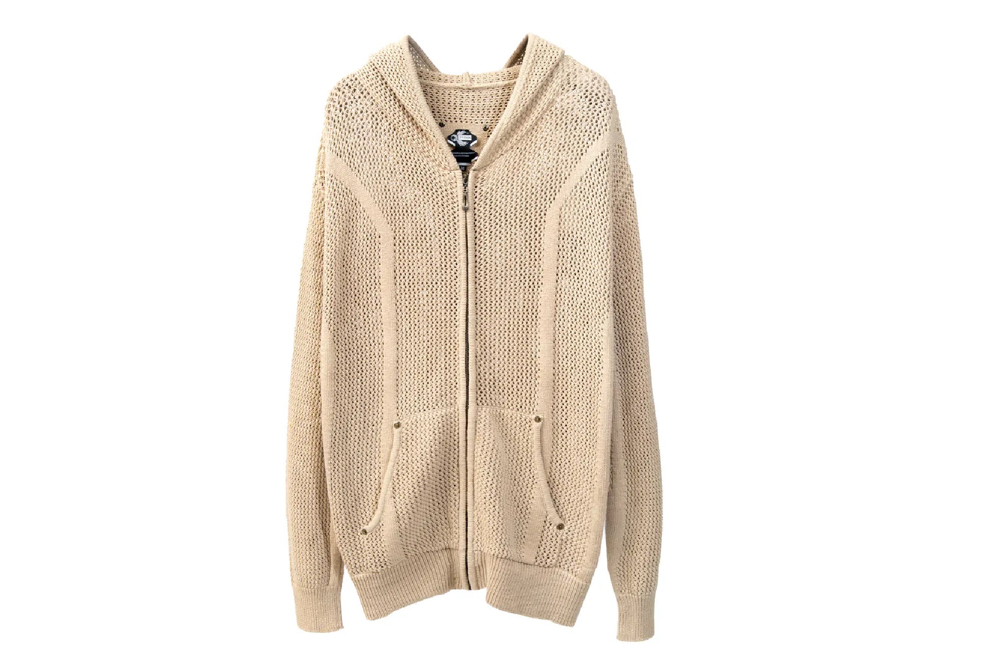 REMIX "ZZZip-UP Knitted Hoodie" (Beige)