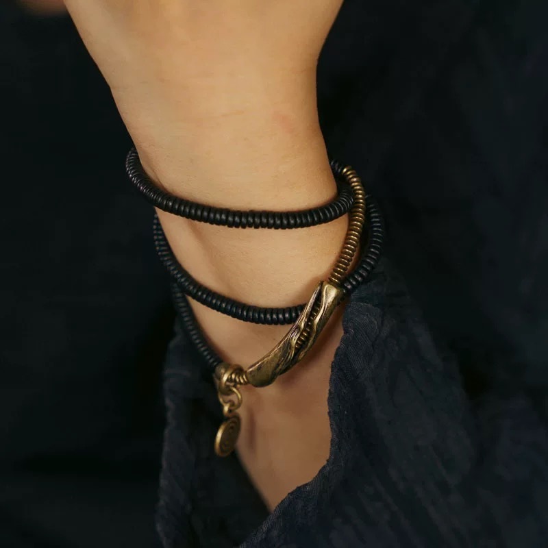 黑檀木項鍊手鍊兩用飾品