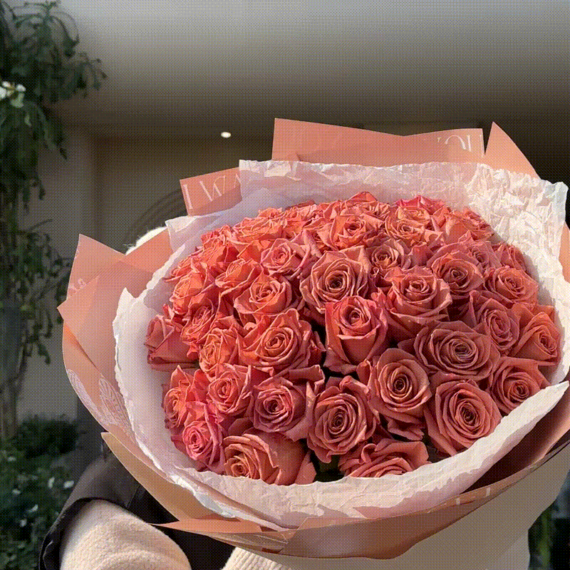 Vintage Coffee Rose Bouquet