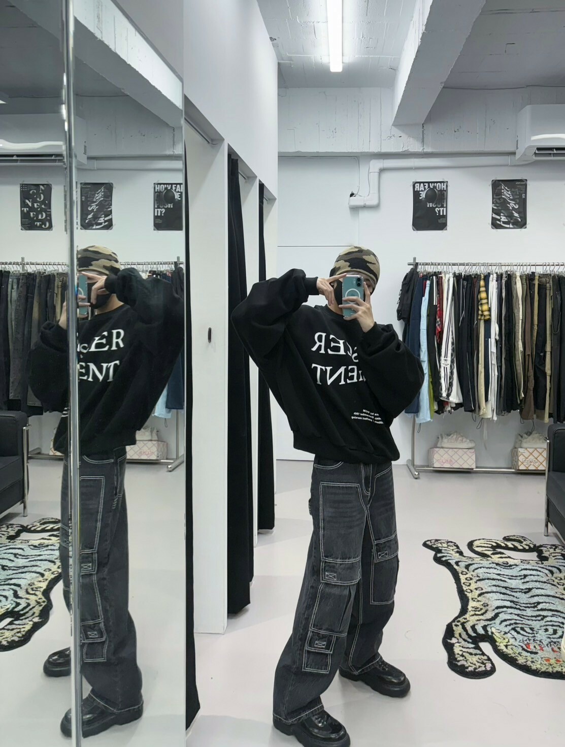 (GOAL) 韓國 車縫線 水洗口袋