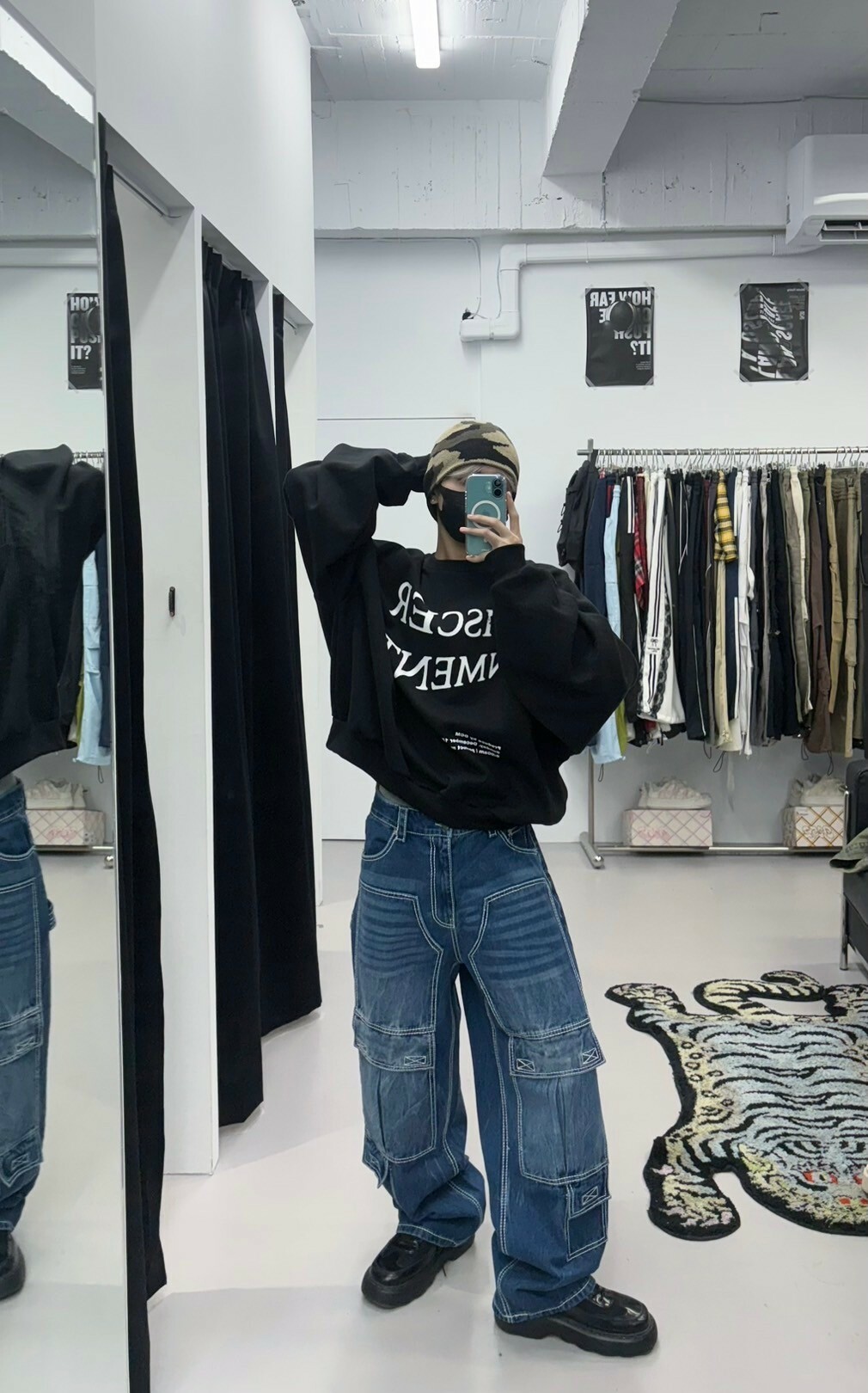 (GOAL) 韓國 車縫線 水洗口袋