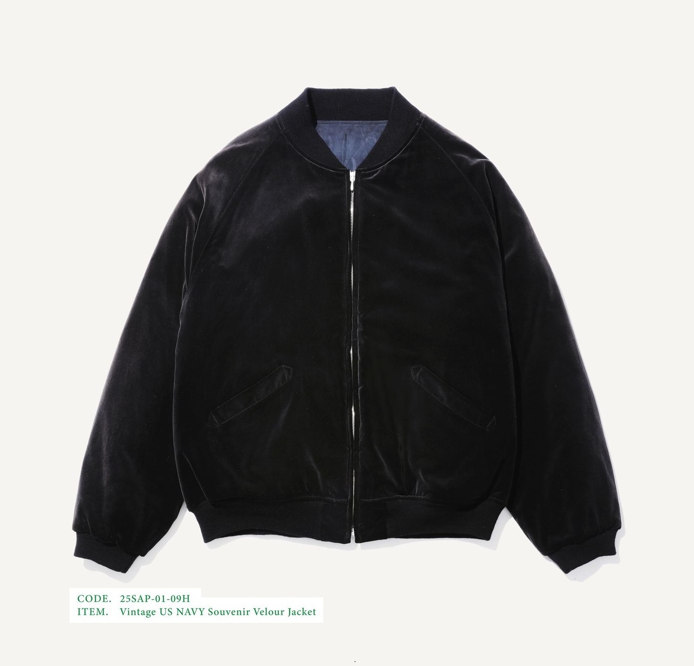 A.PRESSE 2025 S/S ViINTAGE US NAVY SOUVENIR VEIOUR JACKET *REVERSIBLE - PRE ORDER ITEM (預訂中)