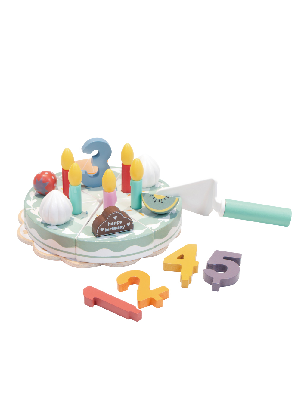 寶貝小廚師-質感木製扮家家酒切切樂 生日快樂蛋糕組