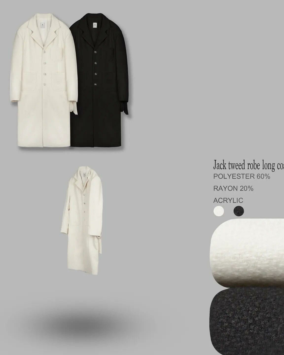 淨色連腰帶西裝長褸 TAC-0033JK