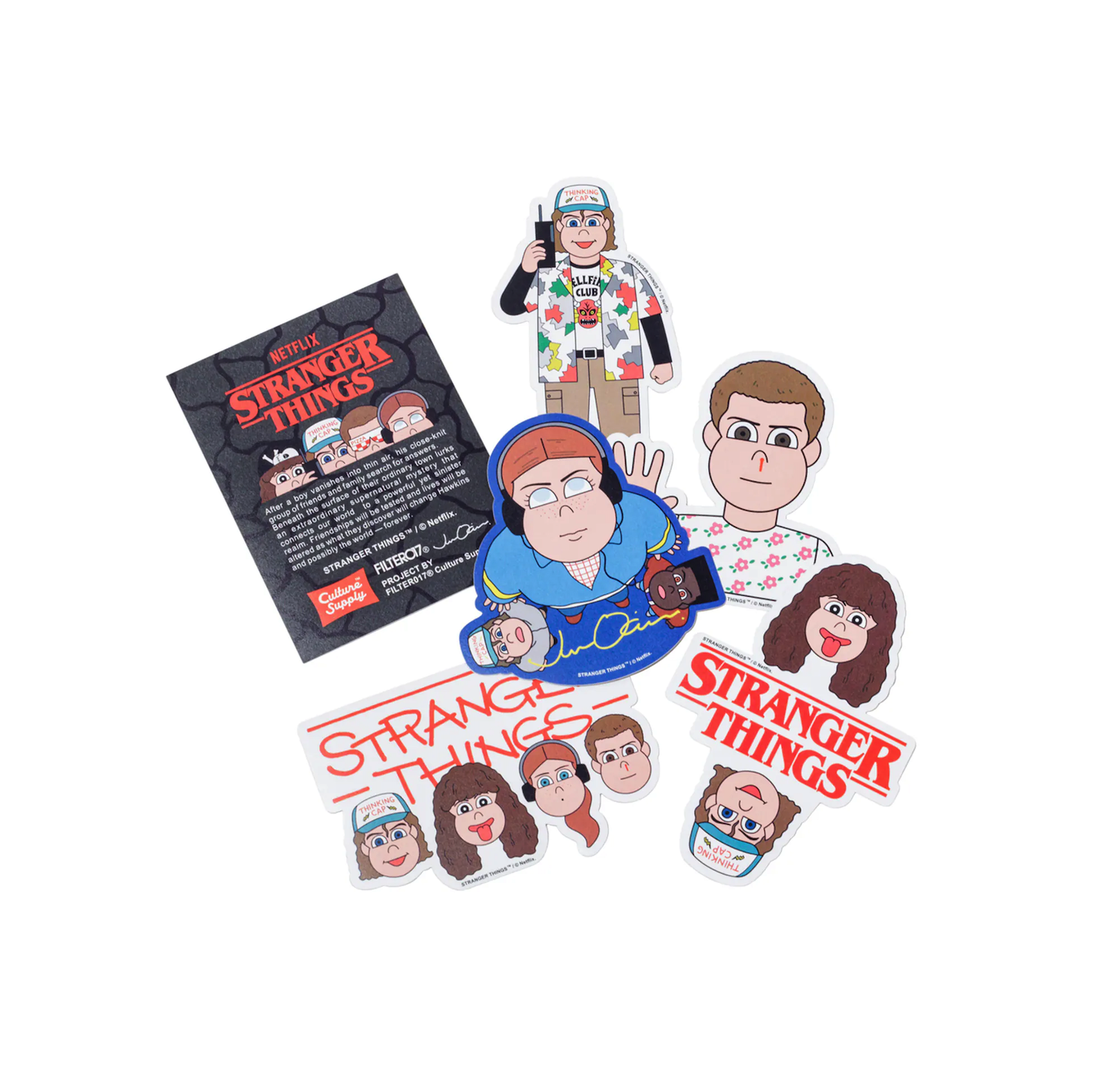 【現貨】FILTER017® X Stranger Things X Jun Oson Stickers Pack - A / 怪奇物語貼紙包A組(6入)