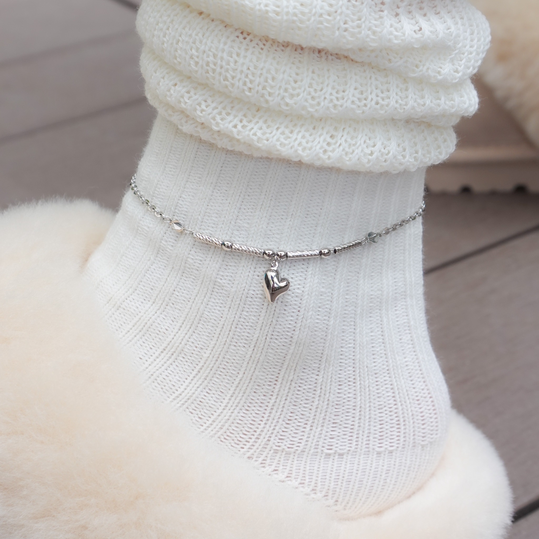 | 925純銀丨我愛你腳鏈 | AN0116 |