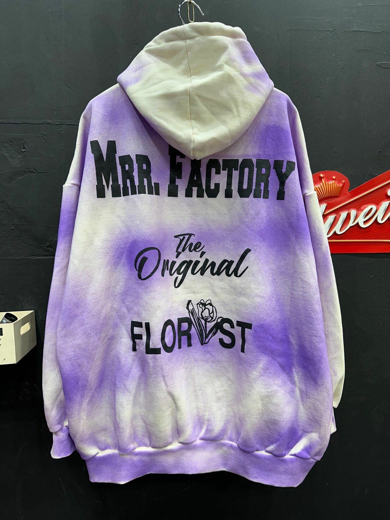 OverSize拼色英文字連帽衛衣(薄抓毛底) TAC-0043T