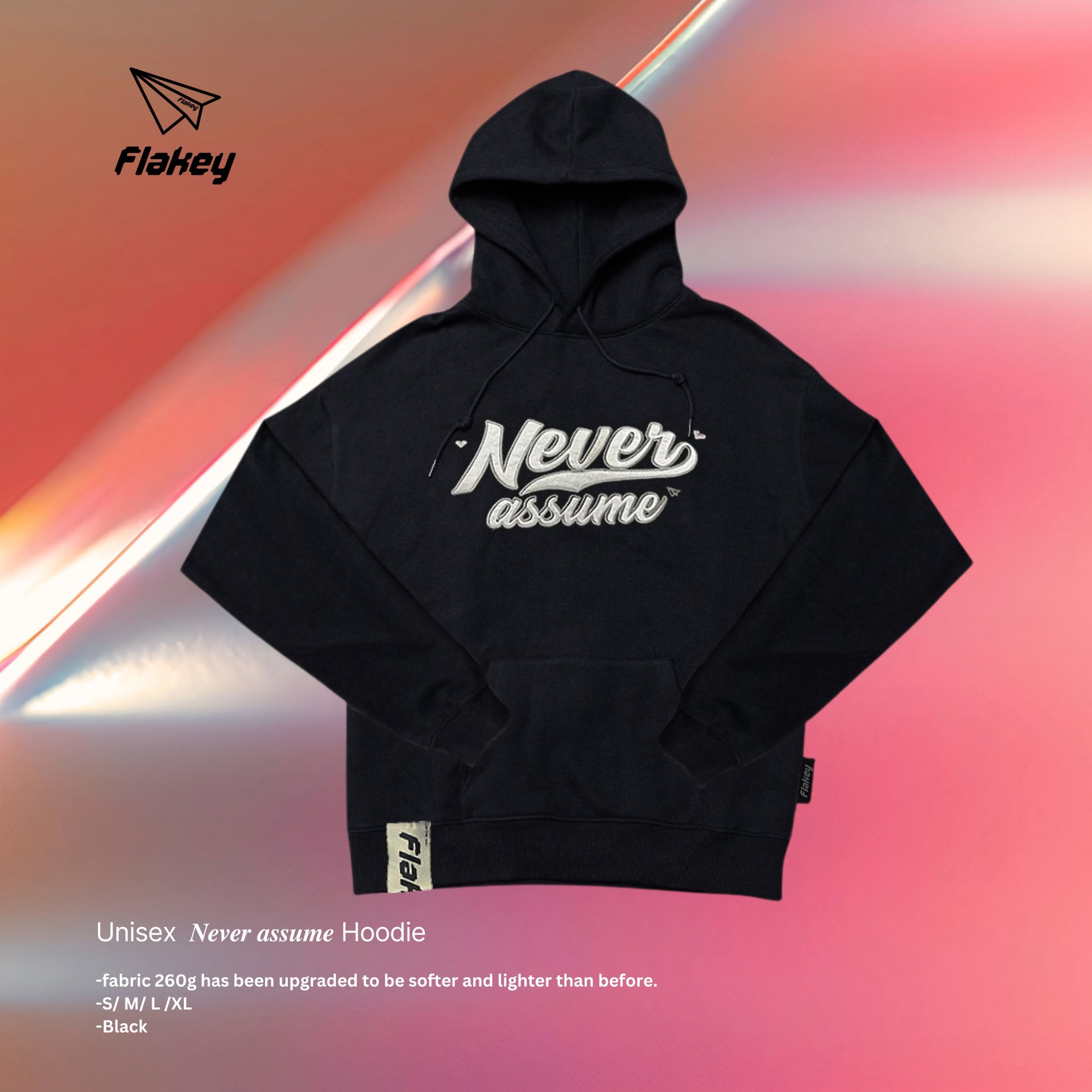 許願大福袋 + NEVER ASSUMEUnisex衛衣(黑)