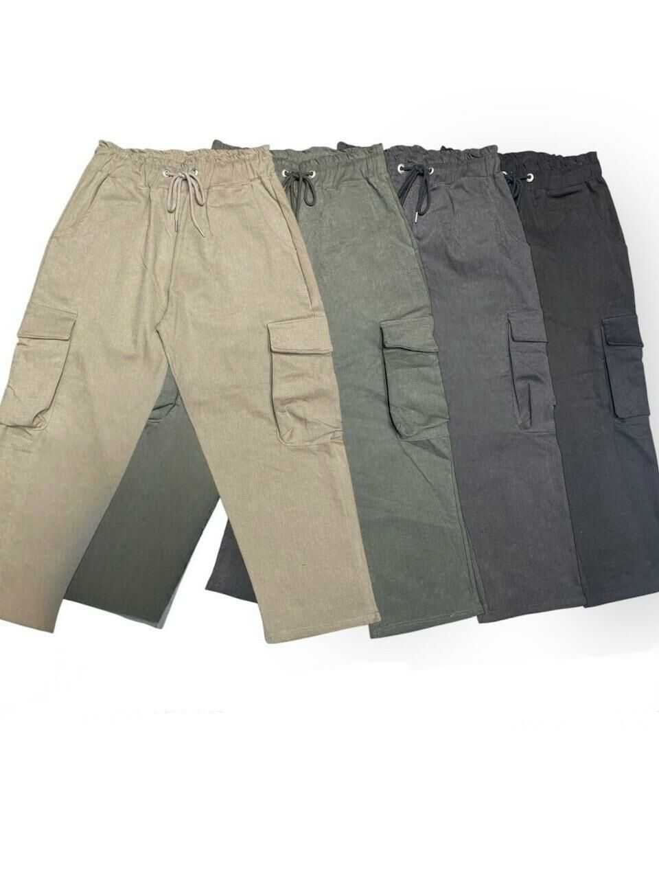 淨色工裝鬆身褲(薄抓毛底) TAC-0052P