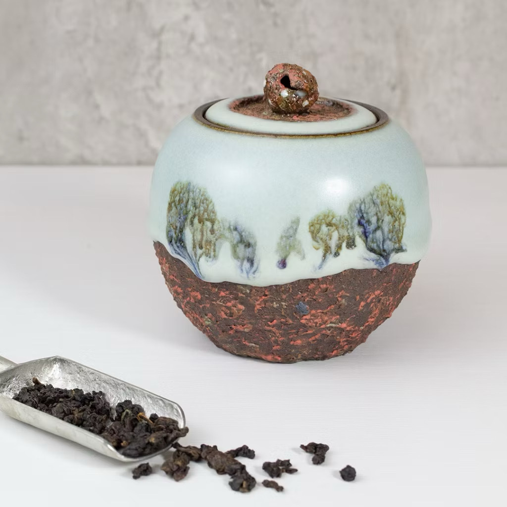 汝窯銅紅釉茶倉