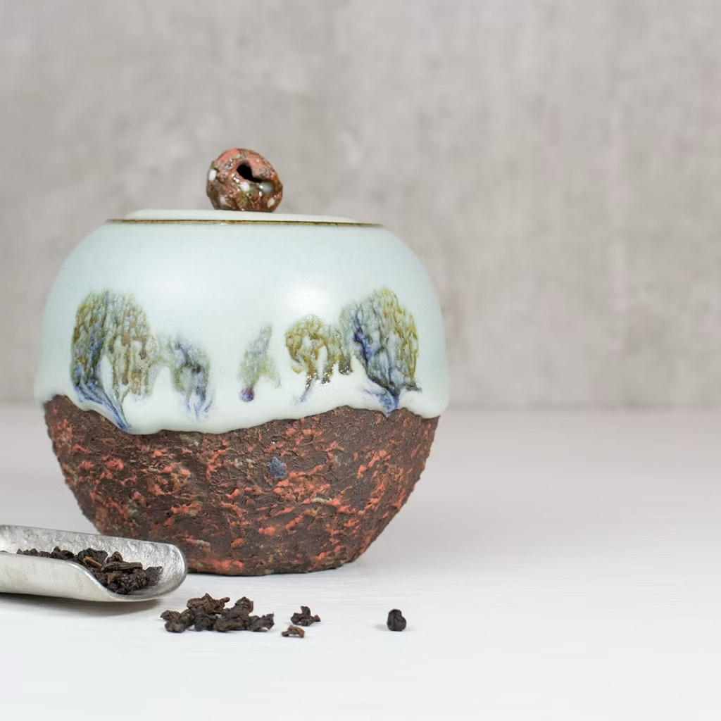 汝窯銅紅釉茶倉