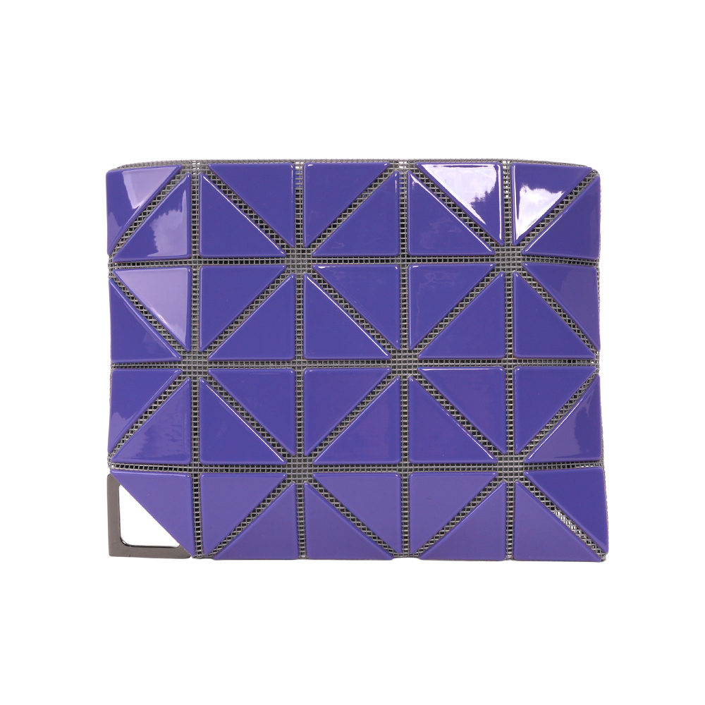 【ISSEY MIYAKE三宅一生】BAO BAO 附可拆掛鍊拉鍊零錢包(藍紫色) BB13AG761