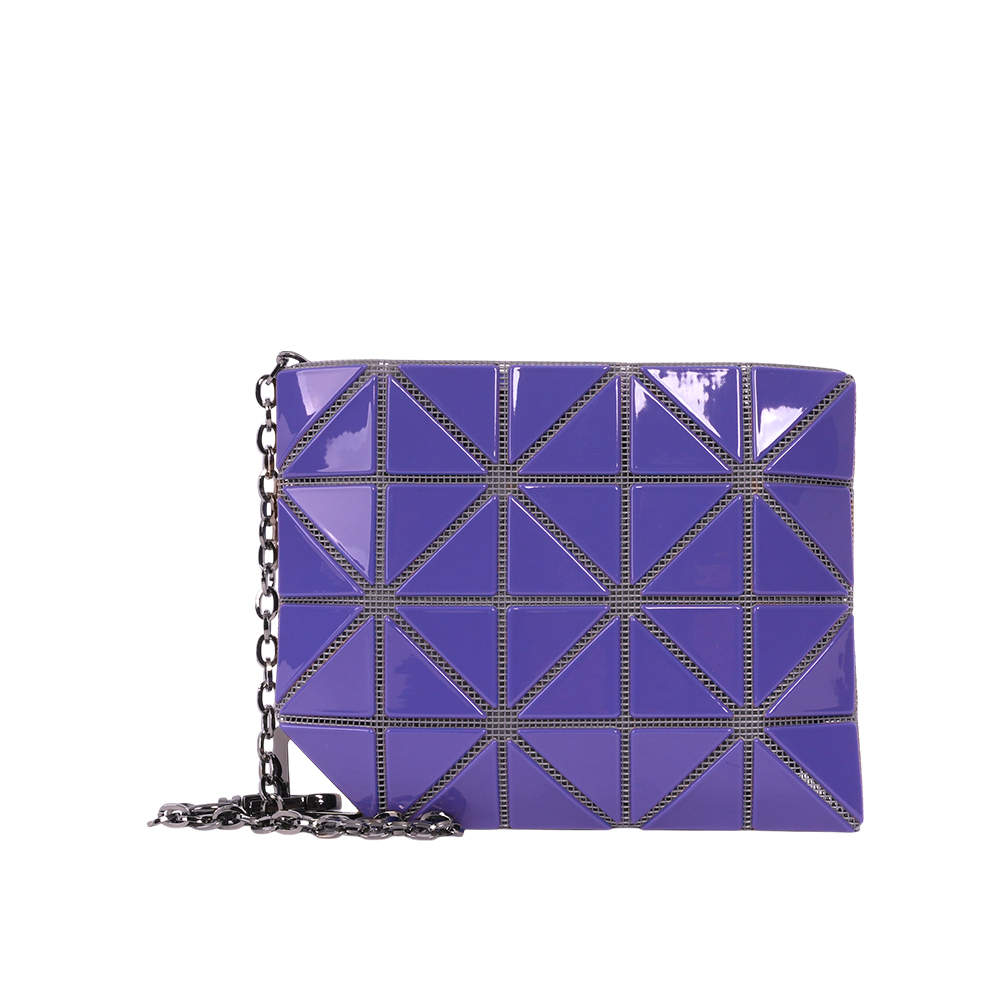 【ISSEY MIYAKE三宅一生】BAO BAO 附可拆掛鍊拉鍊零錢包(藍紫色) BB13AG761