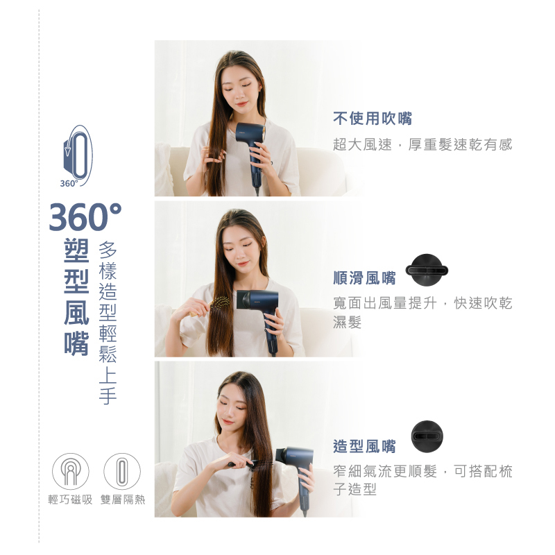 【MUNICHI】小金高速吹風機 負離子沙龍級抗毛躁
