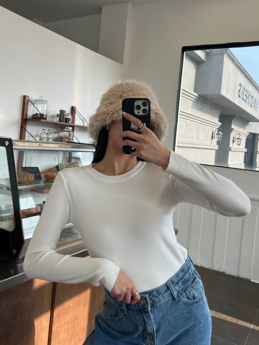 針織圓領打底上衣*5色