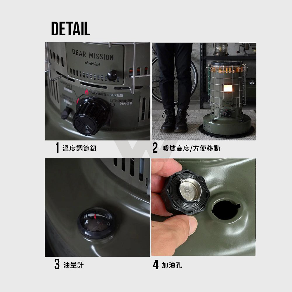 KS-GE67-TW 傳統式煤油暖爐產品特色