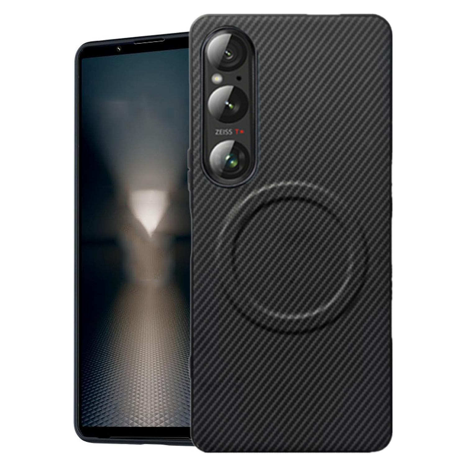 XPRO - Silm Leather - Sony Xperia 1 VII Case 貼身防撞碳纖皮紋磁吸充電手機保護殼