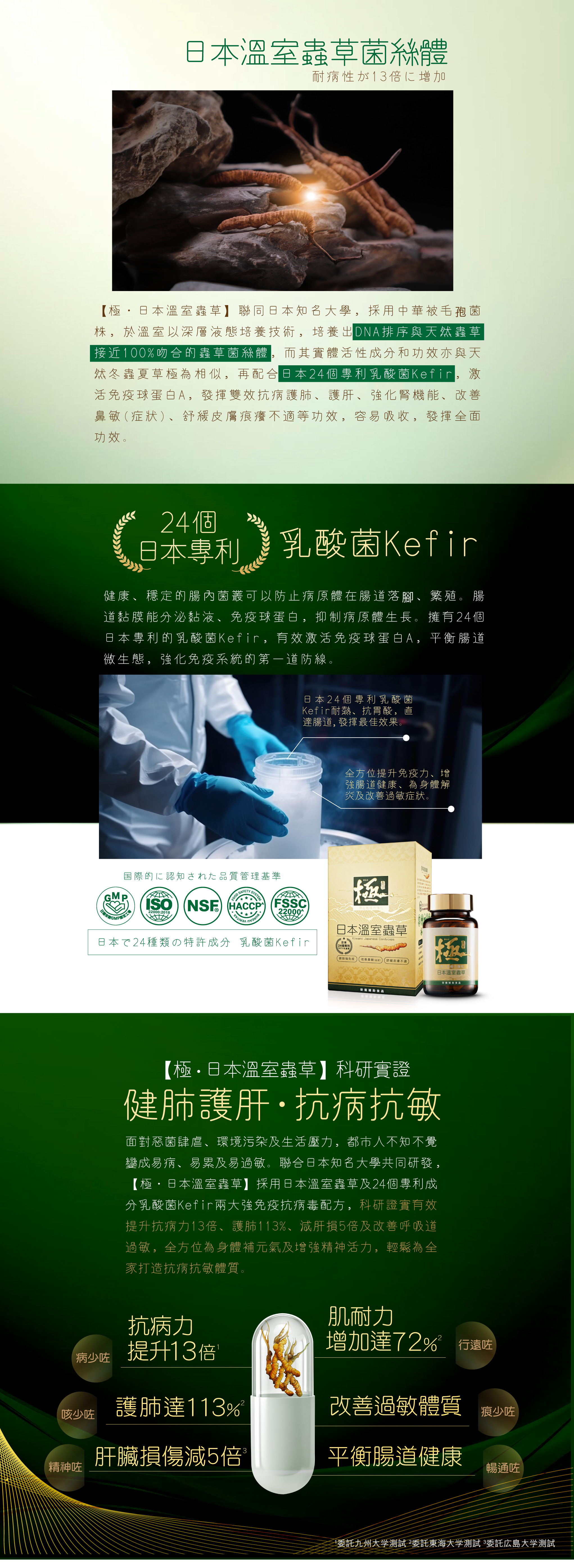 【極•日本溫室蟲草】科研實證 健肺護肝抗病抗敏