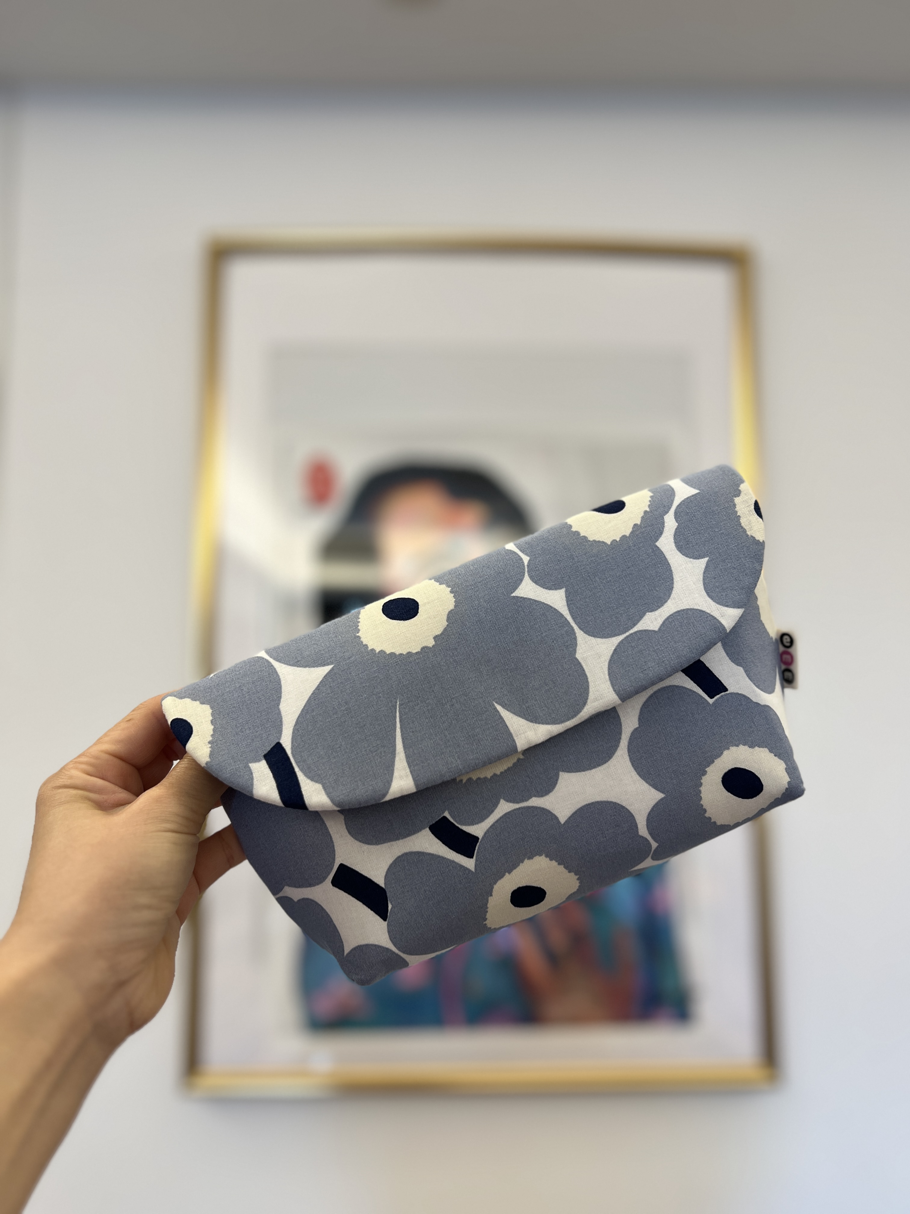 利是Pouch | Marimekko Japan limited cotton Fabric | light grey blue