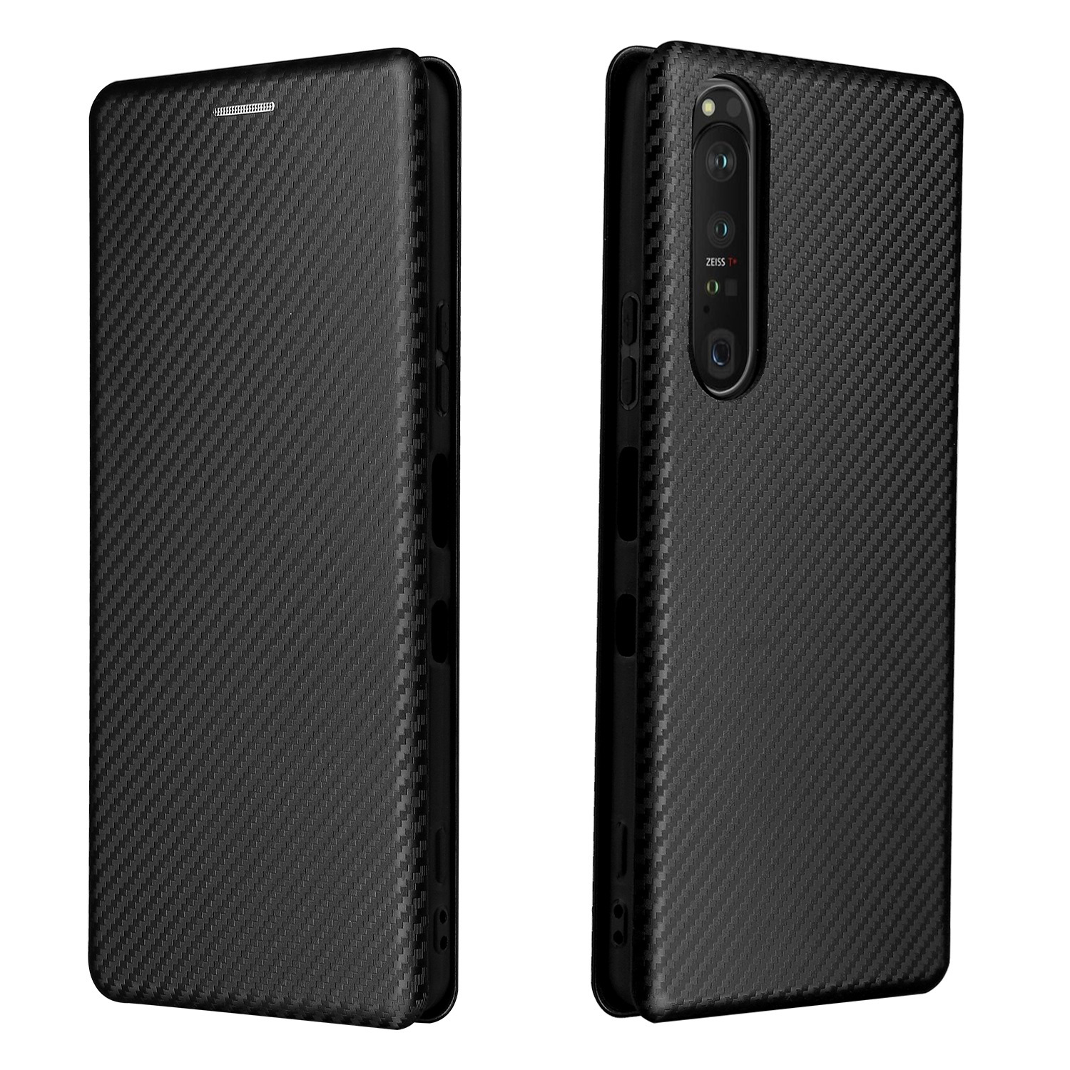 XPRO - Ultra Silm Flip - Sony Xperia 1 VII Case 貼身防撞翻蓋碳纖皮紋插卡支架手機保護殼