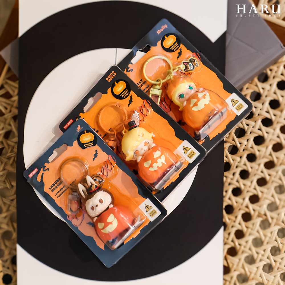 現貨 POPMART 泡泡馬特 怪怪狂歡節 萬聖節限定 LABUBU 拉布布 DIMOO MOLLY 南瓜發光掛飾 吊飾