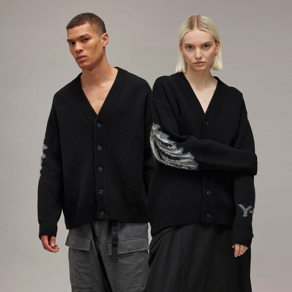 【 Y-3 GFX KNIT CARDIG 針織開襟衫 - 黑 】