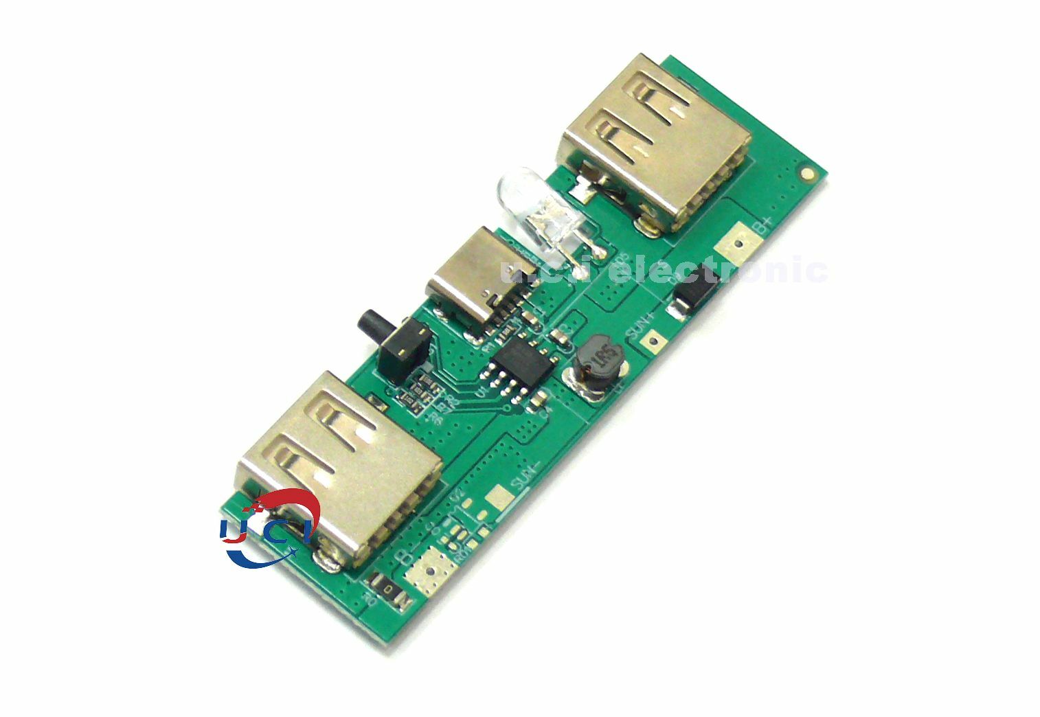 【UCI電子】(E-20) 太陽能主機板Type C口充電寶模組主機板線路板3.7V電池升壓5V