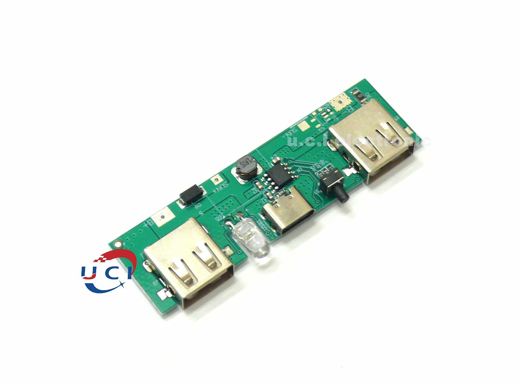 【UCI電子】(E-20) 太陽能主機板Type C口充電寶模組主機板線路板3.7V電池升壓5V