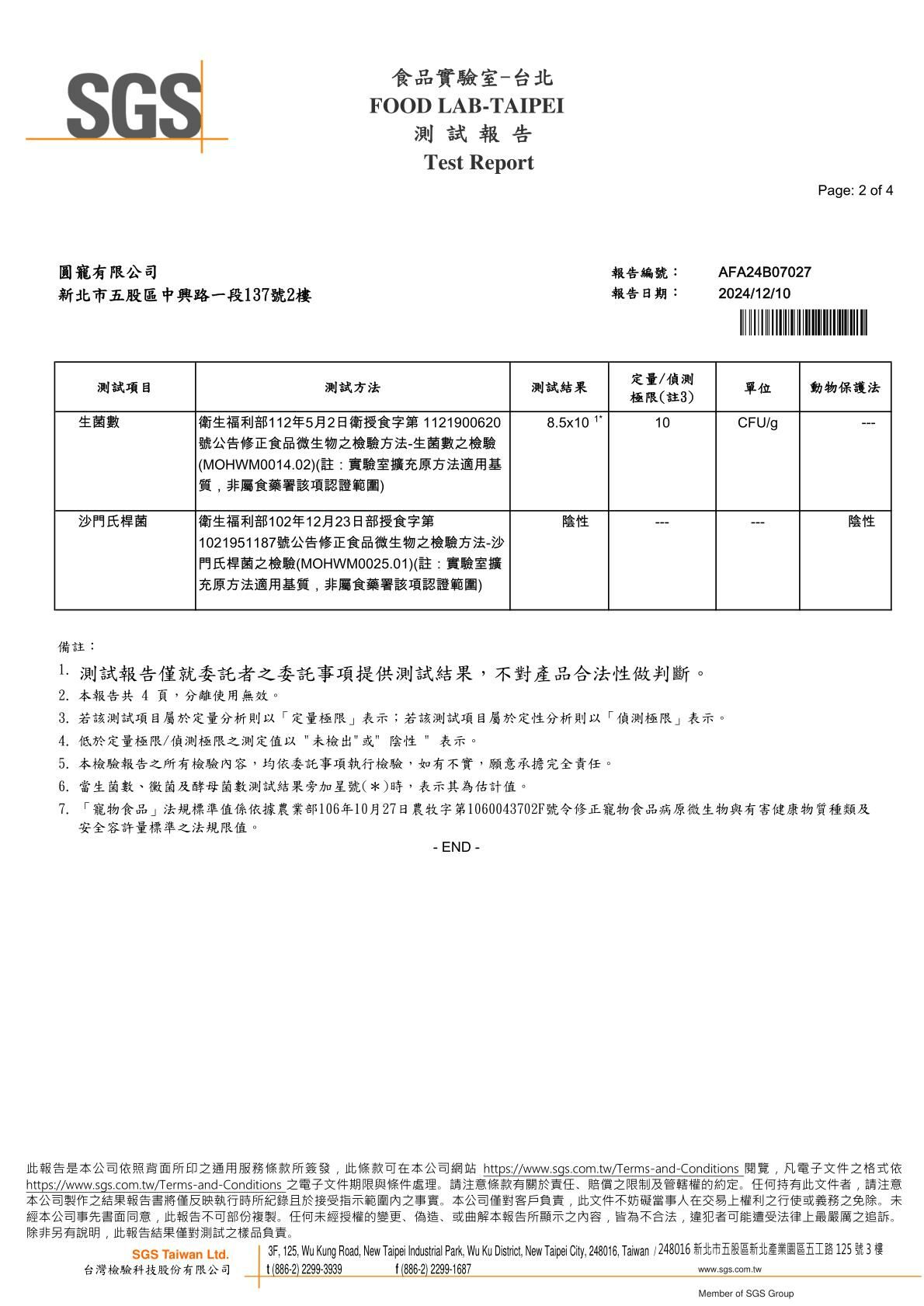 卡尼犬貓生食/生肉餐 生菌數、沙門氏菌SGS檢驗