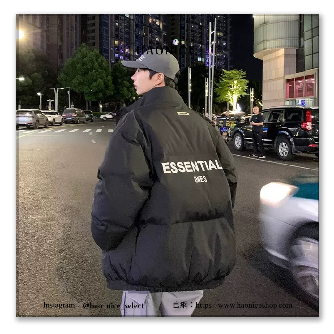 【HAO NICE】韓國🇰🇷惡搞翻玩  正韓代購  24FW 秋冬新款 素色小標 秋冬街頭穿搭必備 正韓長袖 羽絨外套