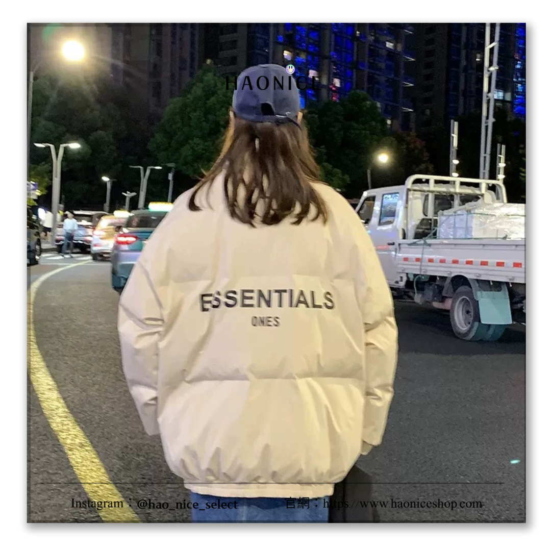 【HAO NICE】韓國🇰🇷惡搞翻玩  正韓代購  24FW 秋冬新款 素色小標 秋冬街頭穿搭必備 正韓長袖 羽絨外套