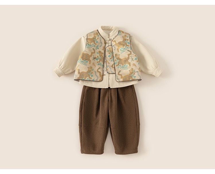 [陸製]米棕色唐裝系列 手足款