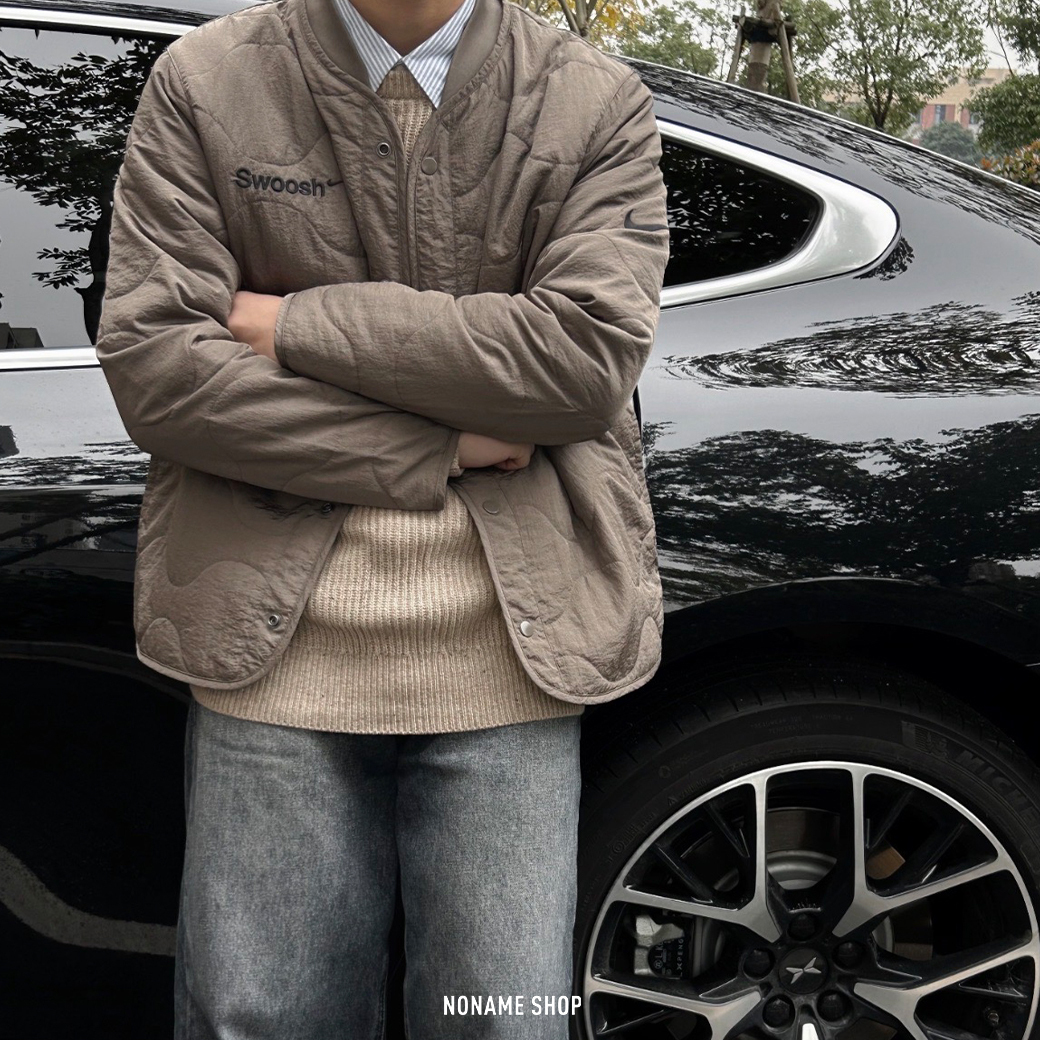 NIKE NSW Swoosh JKT 日系 刺繡 菱格紋外套 夾克外套 兩色 (男款)