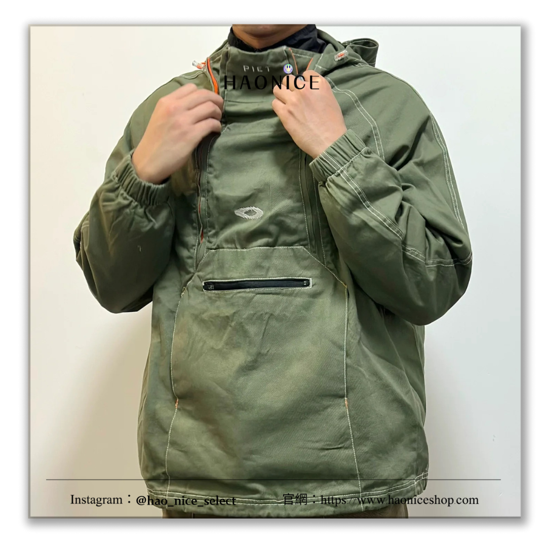 【HAO NICE】 OAKLEY歐克利x PIET機能多拉鍊口袋 做舊風 長袖 衝鋒衣外套 工裝風必備款