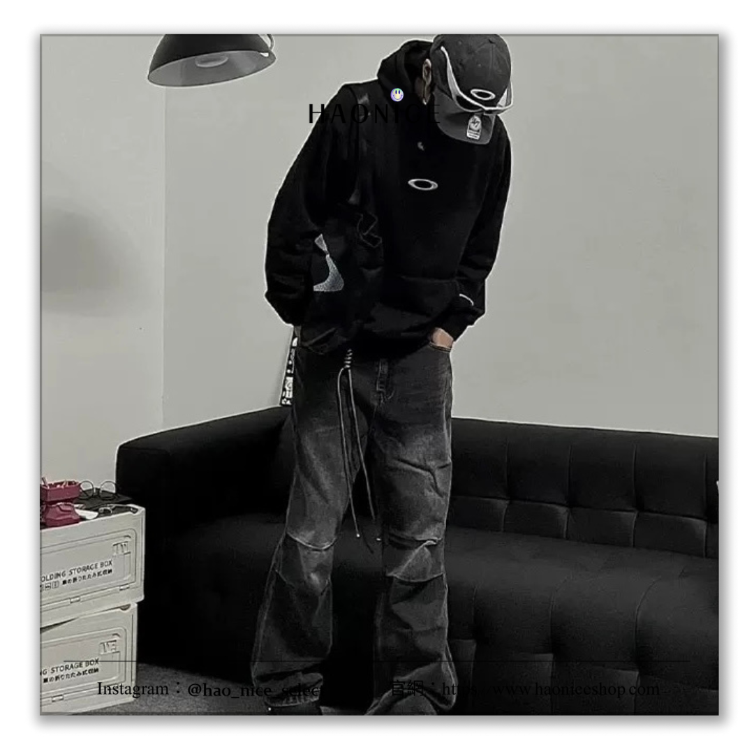 【HAO NICE】  OAKLEY歐克利 24FW 秋冬新款 胸前刺繡小LOGO 純素色長袖 帽T