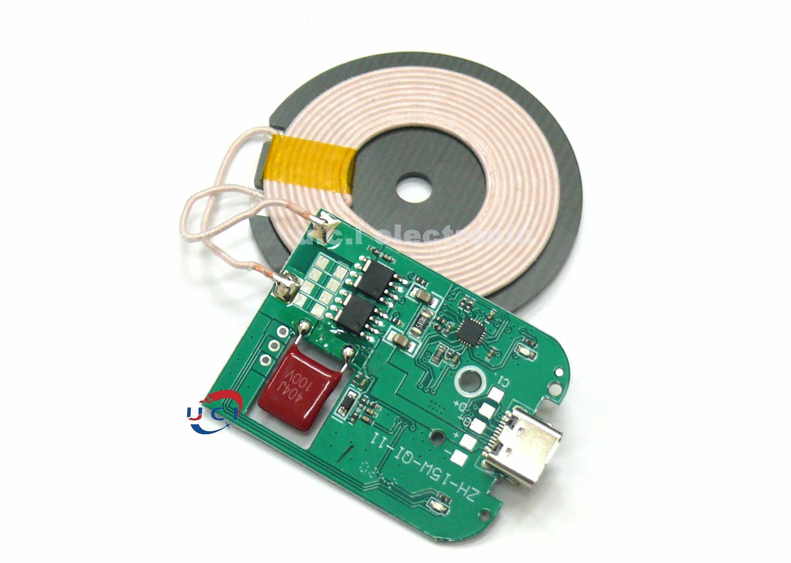 【UCI電子】(11-10) 大功率10W15W 1A無線發射模組 TYPE-C介面 無線充電 PCBA