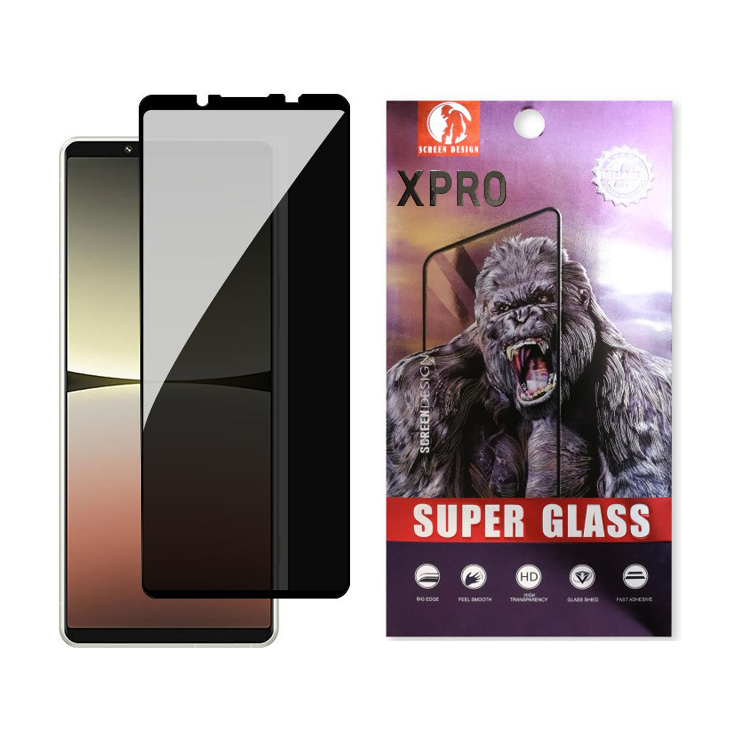 【部分現貨】XPRO - 巨猩 Super Glass Privacy  - Sony Xperia 系列 防偷窺防指紋高透光全屏鋼化玻璃保護貼